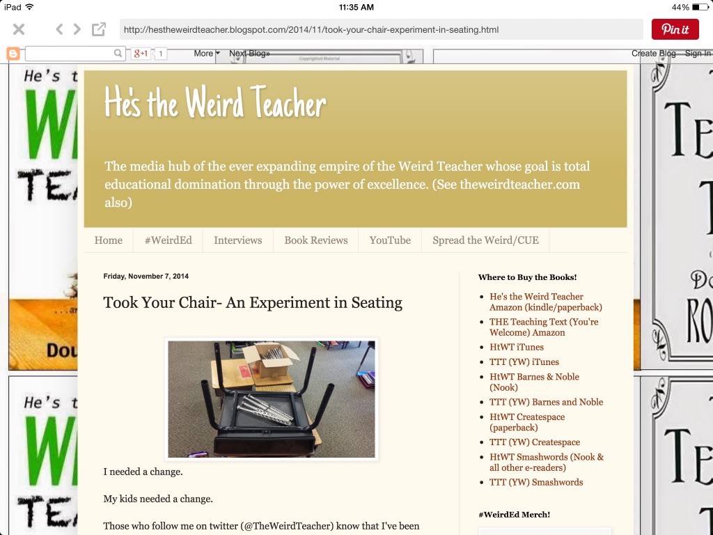Week 7 Reflection: The Weird Teacher